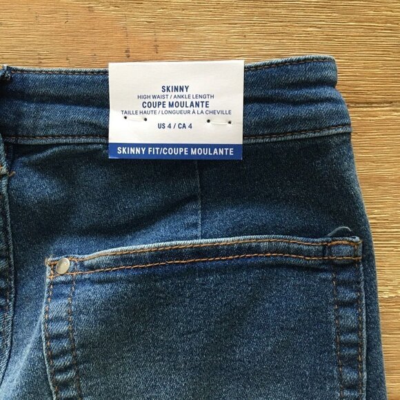 H&M Skinny Jean High Rise Ankle Length Womens US 4 Stretch Denim Medium Wash - Picture 5 of 5